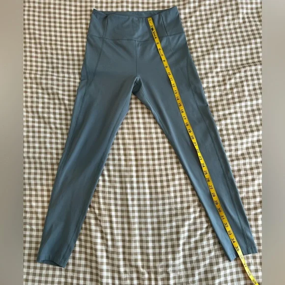 Girlfriend Collective Blue ‘Lagoon’ Compressive High-Rise Leggings | Size L - Picture 14 of 15
